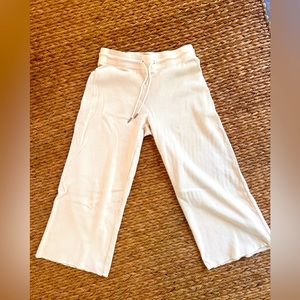 MATE The Label organic thermal wide leg pant in white, size small